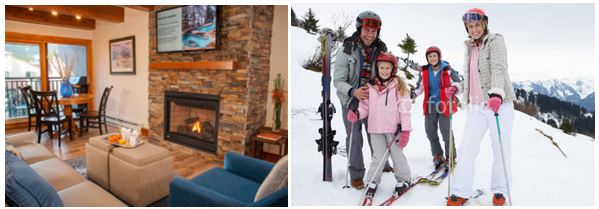 Family Spring Break: Enjoy suites with kitchens, plentiful amenities and ski valet to the slopes – now with kids-stay-free plus free ski rentals March 5 to April 3 (family photo: © micromonkey).