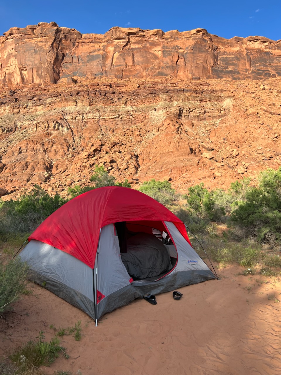 Dakota's camping spot in Moab.