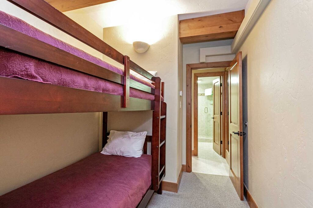 View of bunk bed alcove unit 108 Antlers at Vail