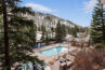 View of Antlers Pool from the balcony of condo 209 Antlers at Vail
