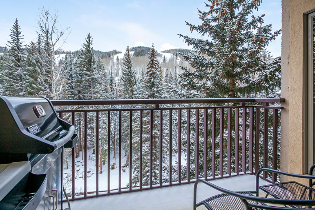 View of balcony of condo 305 Antlers at Vail
