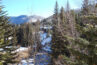 Winter view of Gore Creek from Antlers at Vail condo 308