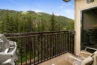 Mountain and river view from the balcony of Antlers at Vail condo 503