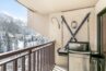 View of grill and balcony of condo 608 Antlers at Vail