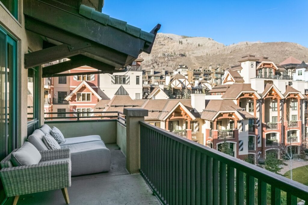 antlers at vail residence 620 balcony with views of lionshead and the gore range
