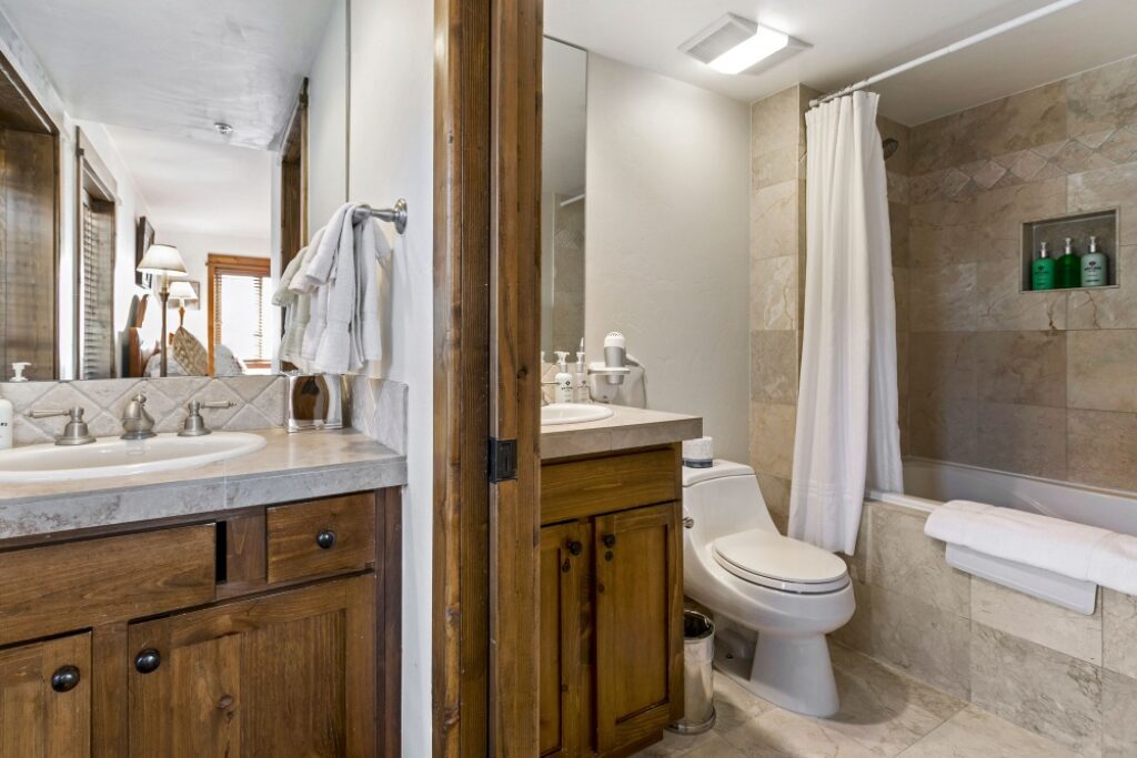 master bathroom of residence 620 at antlers at vail