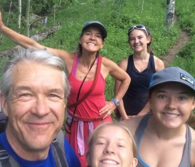 Antlers Controller, Chris Manning, hiking with his family