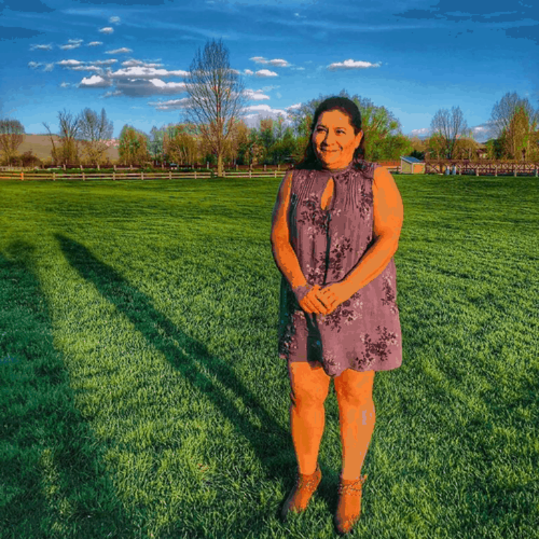 Antlers housekeeper, Alicia, enjoying golden hour