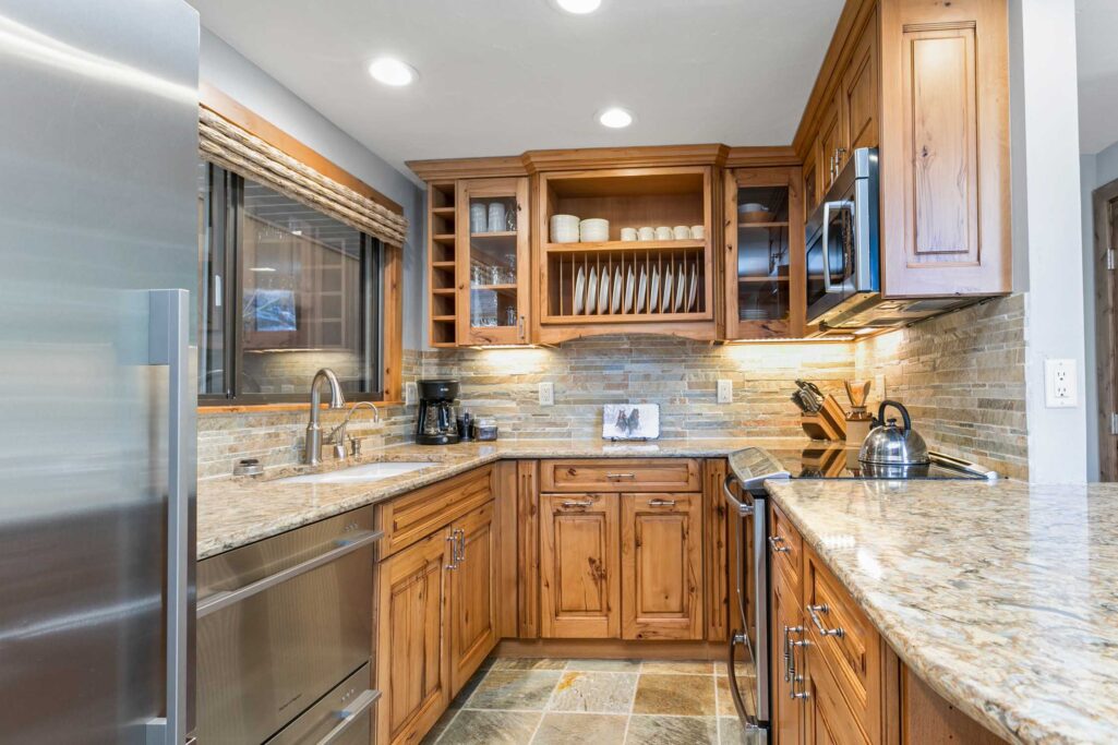 Fully equipped kitchen of Antlers at Vail condo 212
