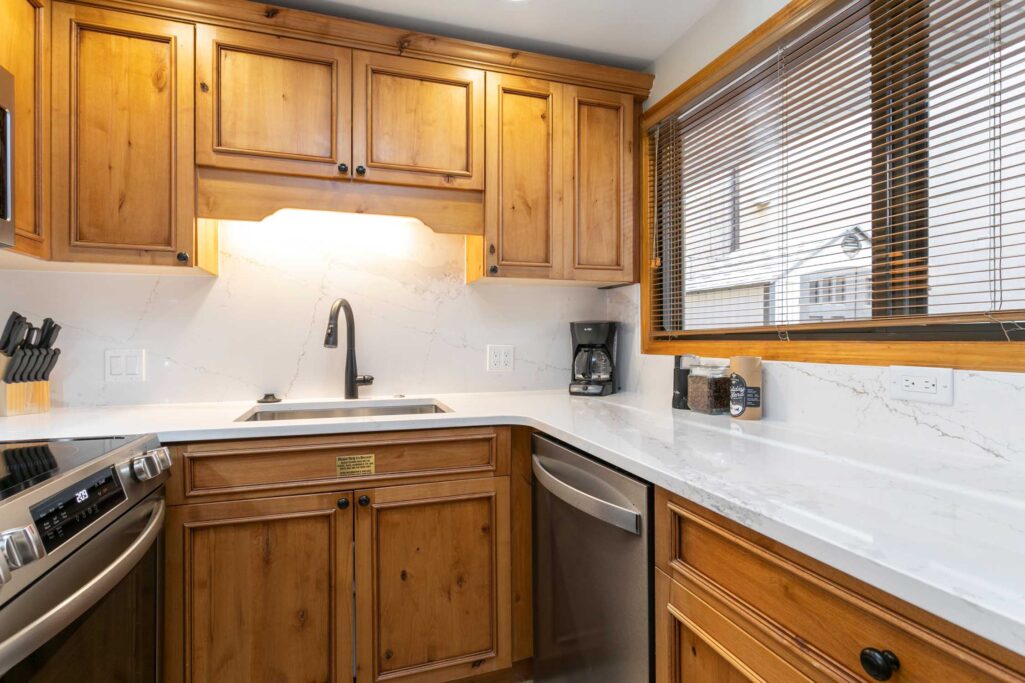 Fully equipped kitchen of of Antlers at Vail condo 311