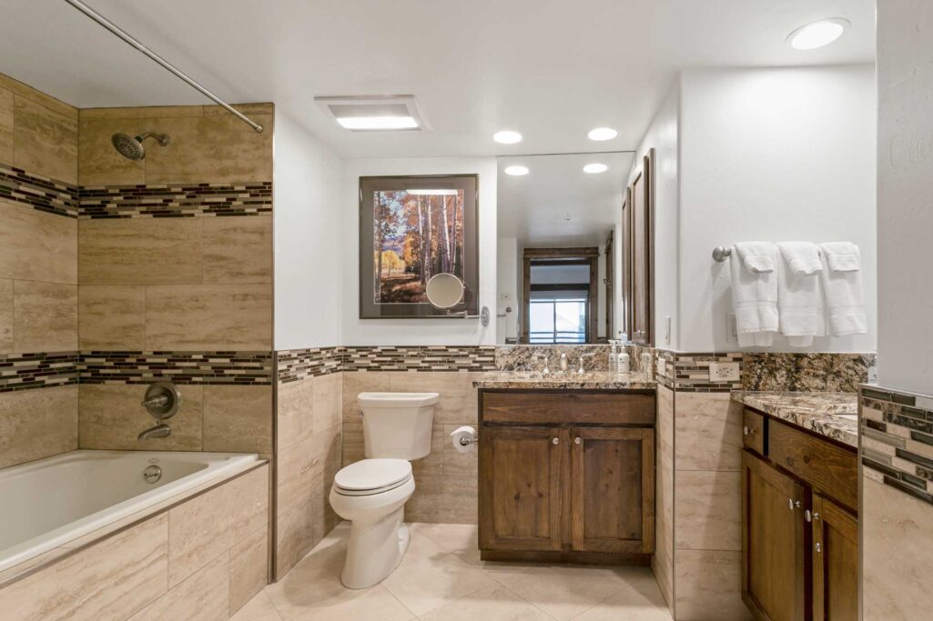 Master bathroom of Antlers at Vail condo 414