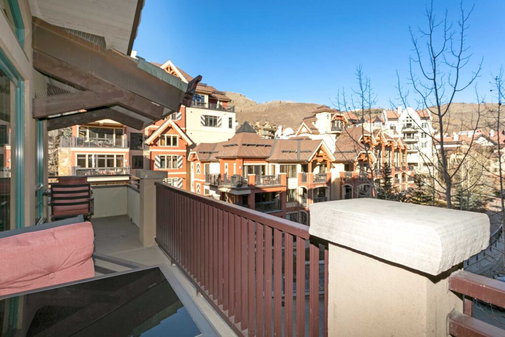 Balcony of Antlers at Vail residence 519
