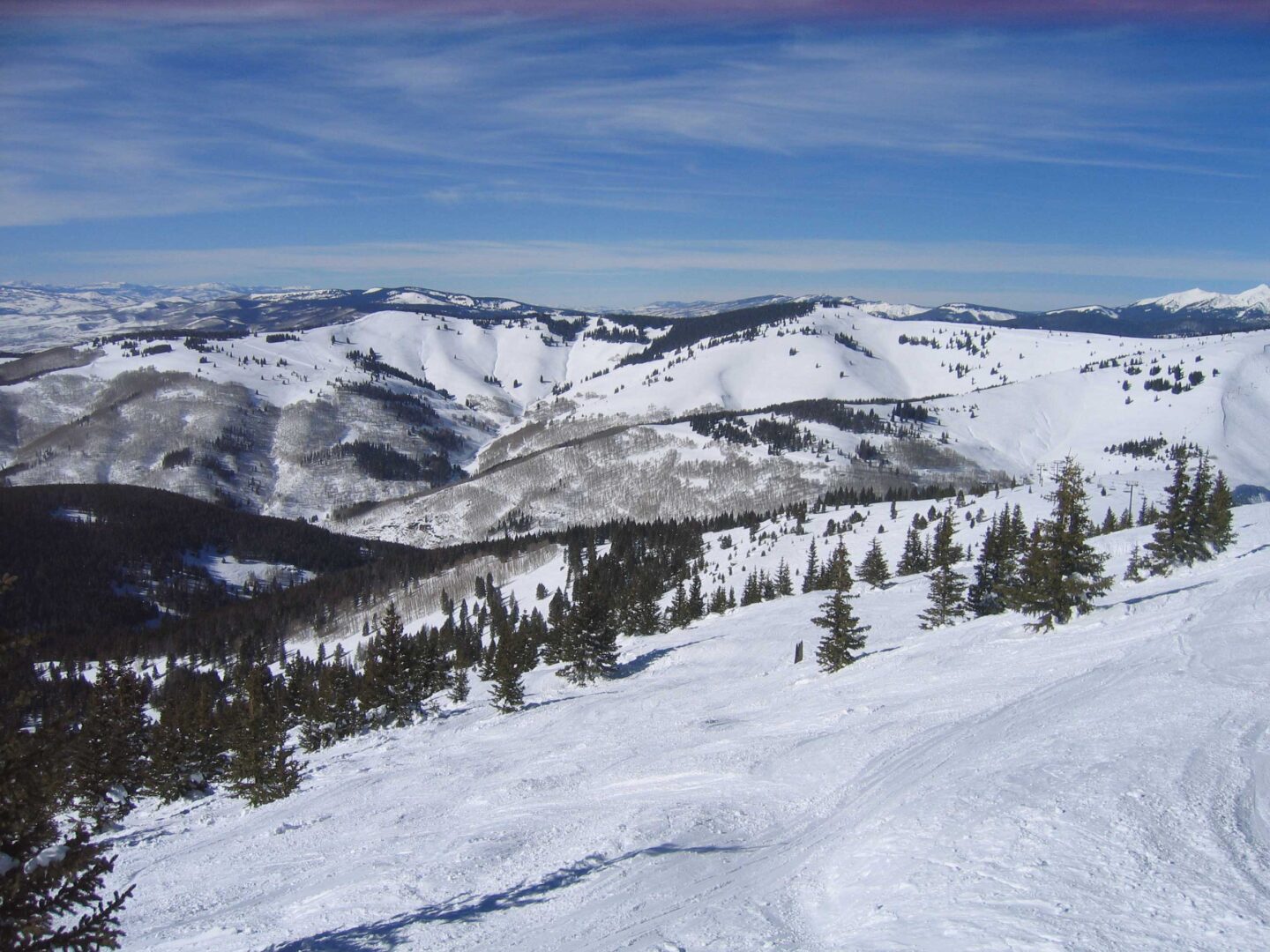 Vail Ski area map: Front Side, Back Bowls & Blue Sky Basin