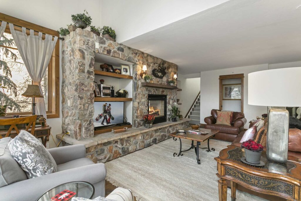 living room of antlers at vail residence 518