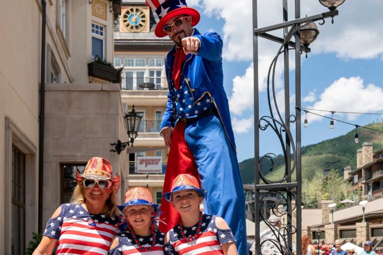 Family at Vail Fourth of July Vail America Days parade