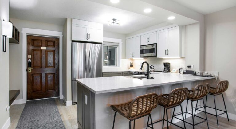 Bright kitchen of Antlers at Vail condo 321