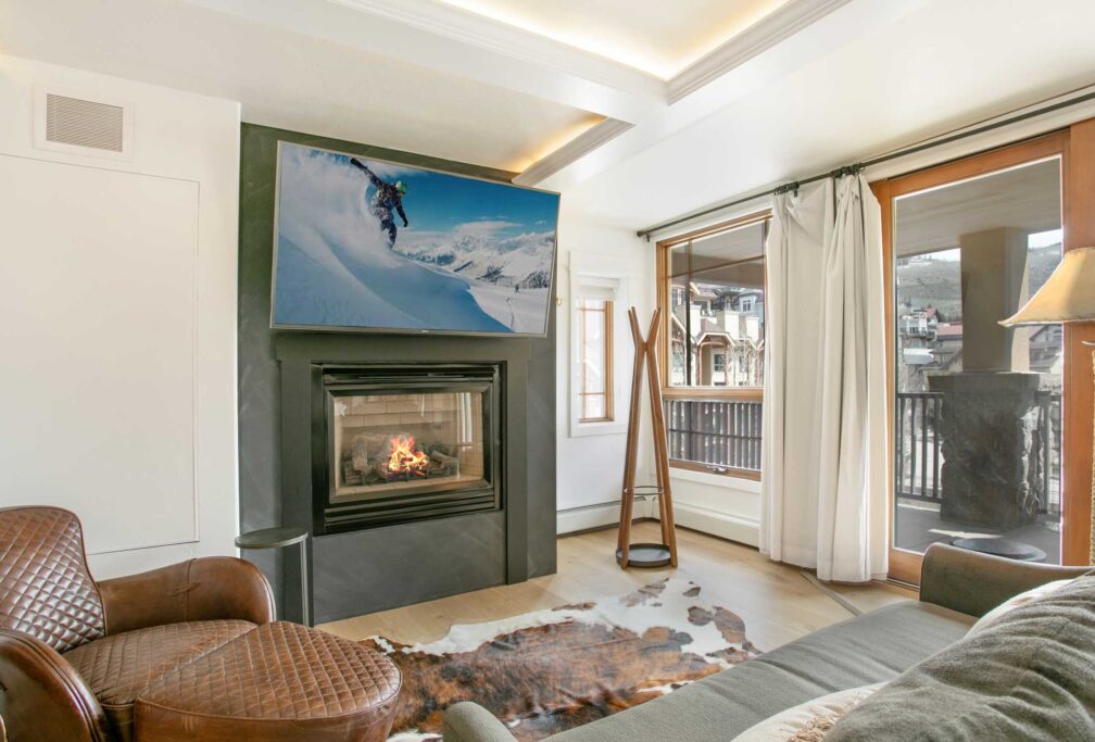 Sitting area in master king bedroom of Antlers at Vail residence 520