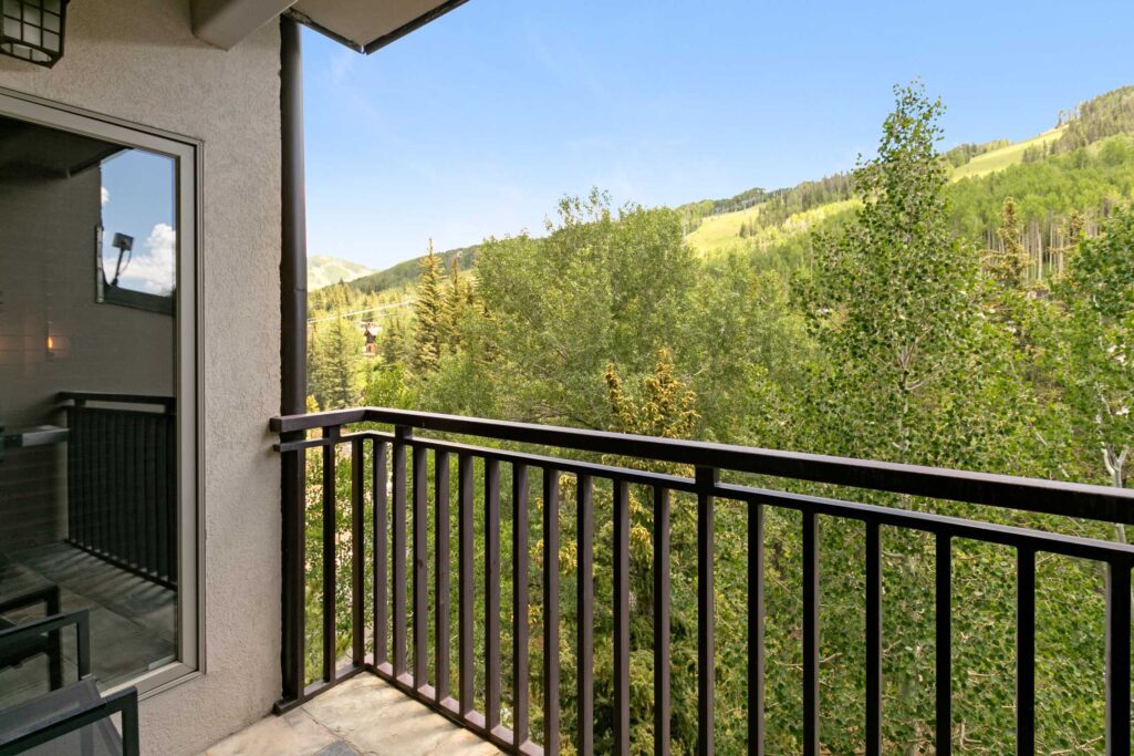 Views of Vail Mountain from the balcony of Antlers at Vail unit 508