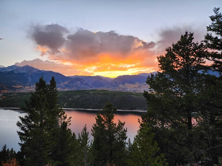 Sunset viewed while leaf peeping in Colorado