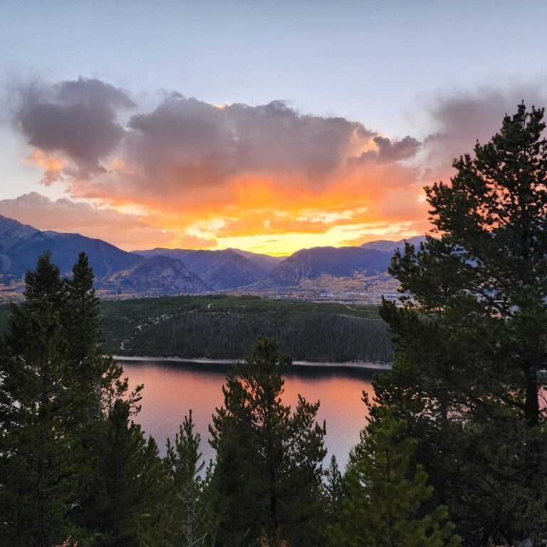 Sunset viewed while leaf peeping in Colorado