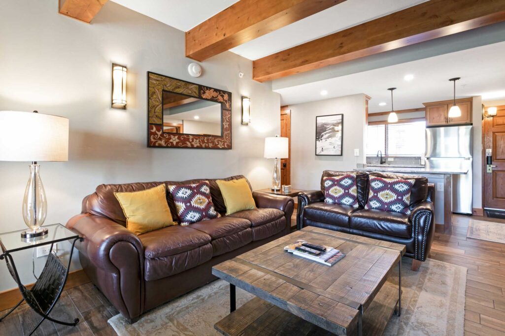 living room of Antlers at Vail condo 601