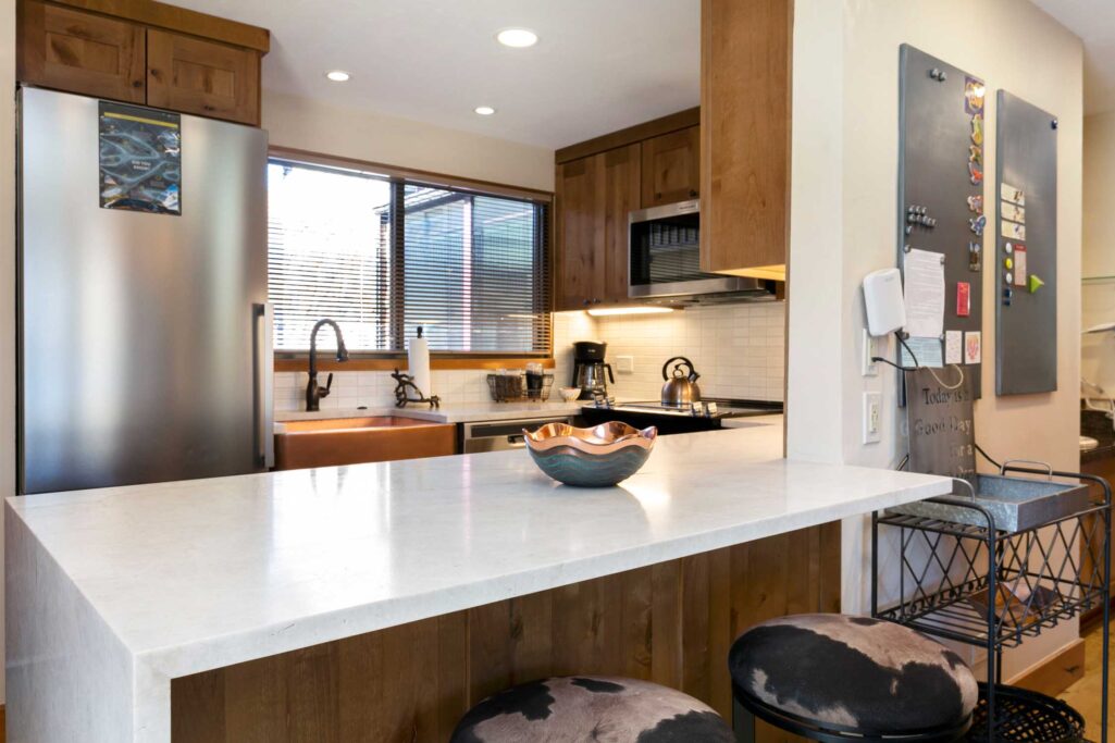 full kitchen of antlers at vail condo 702