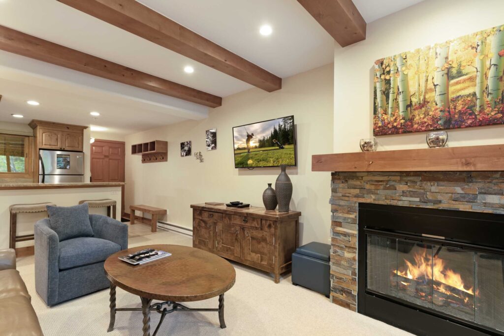 Living room of Antlers at Vail condo 209