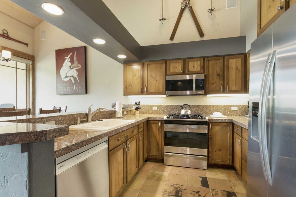 kitchen of Antlers at Vail condo #514