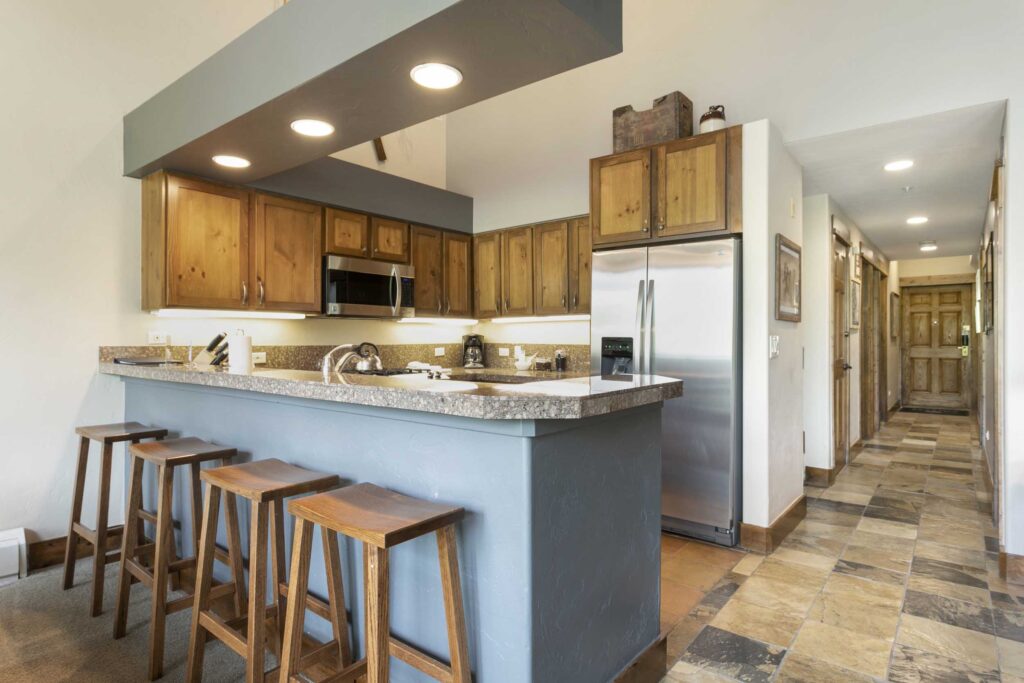 kitchen of Antlers at Vail condo #514