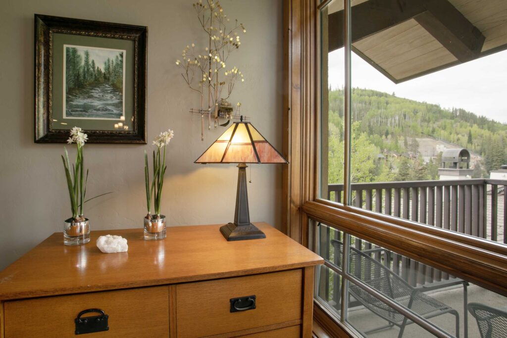 Window to balcony of Antlers at Vail condo #514