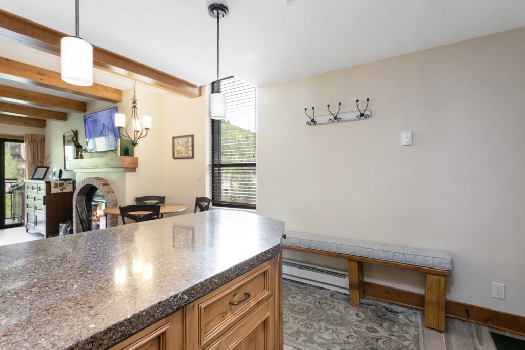 Full kitchen of Antlers at Bail condo 608