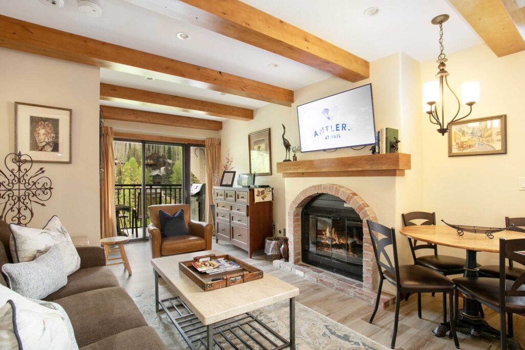 Living room of Antlers at Bail condo 608