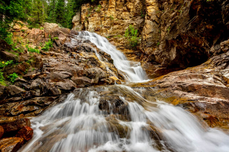 A beautiful waterfall trail near Vail, Colorado