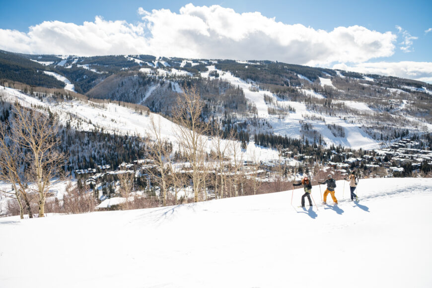 snowshoeing vail