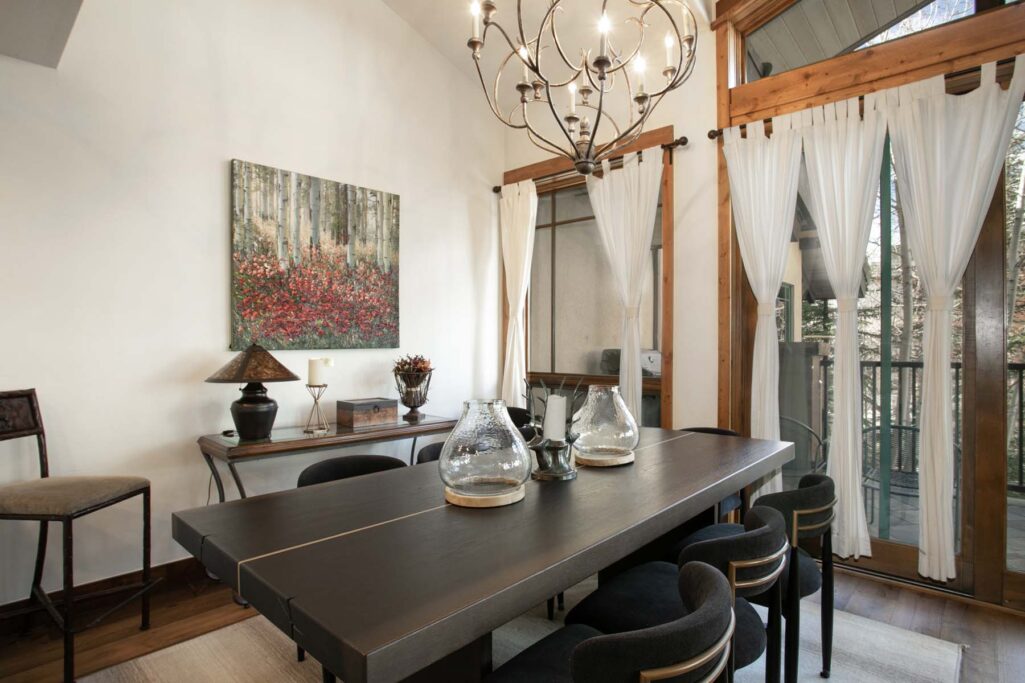 Dining room of Antlers at Vail residence 518
