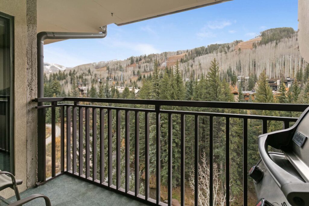 View from the deck of Antlers at Vail condo 604