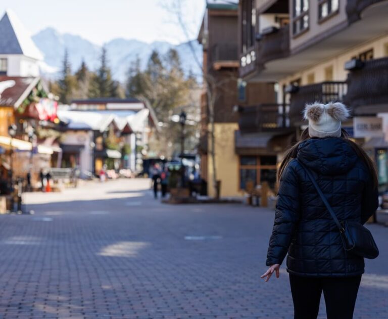 strolling Vail Village in winter