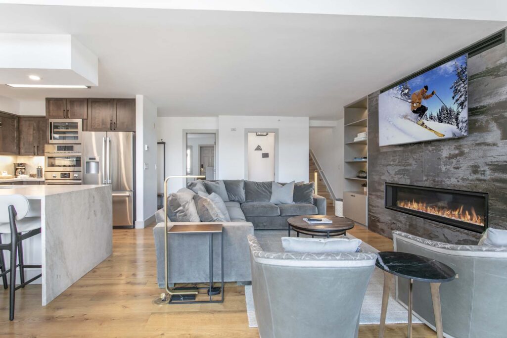 living area of Antlers at Vail four-bedroom diamond residence 621