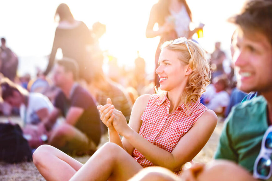 people enjoying a performance at the gerald r ford amphitheater in vail